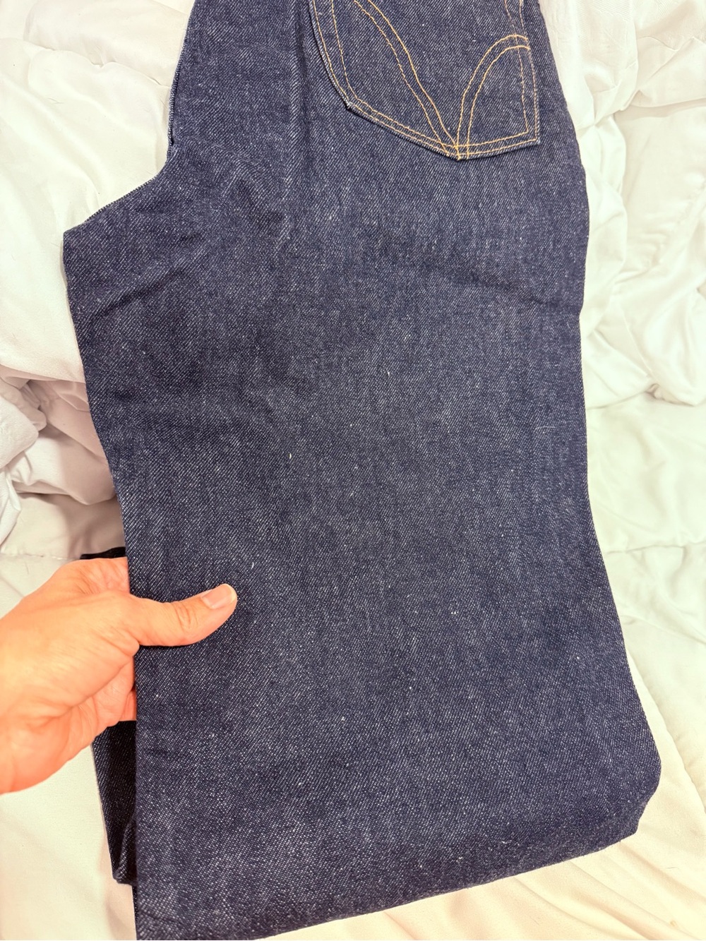 Dolce & Gabbana Dark Blue Denim Jeans with Contrast Stitching NEVER USED.NO TAGS